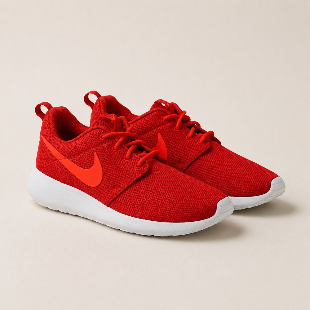 Nike Athleisure Roshe One Sneakers Women 10.5 Red Sporty Streetwear Gym Shoes